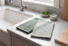 Set of 2 Cotton Woven Terry Kitchen Towels, Textured and Check, 16 x 24 in – view 8
