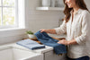 Set of 2 Cotton Woven Terry Kitchen Towels, Textured and Stripe, 16 x 24 in – view 2