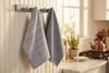 Set of 2 Cotton Woven Terry Kitchen Towels, Textured and Stripe, 16 x 24 in – view 7