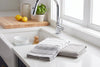 Set of 2 Cotton Terry Kitchen Towels, Plain and Striped, 16 x 24 in – view 4