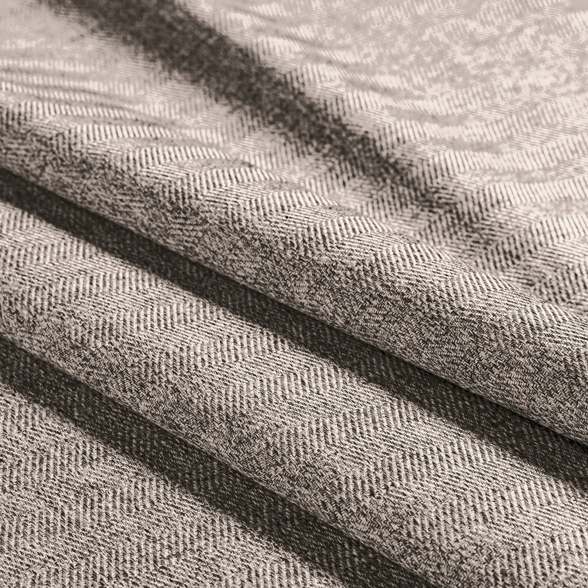 Herringbone Room Darkening Grommet Curtain Panel, 52 x 84 in, Taupe – view 3