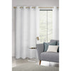 White Textured Grommet Curtain Panel, 54 x 84 in, Light Filtering