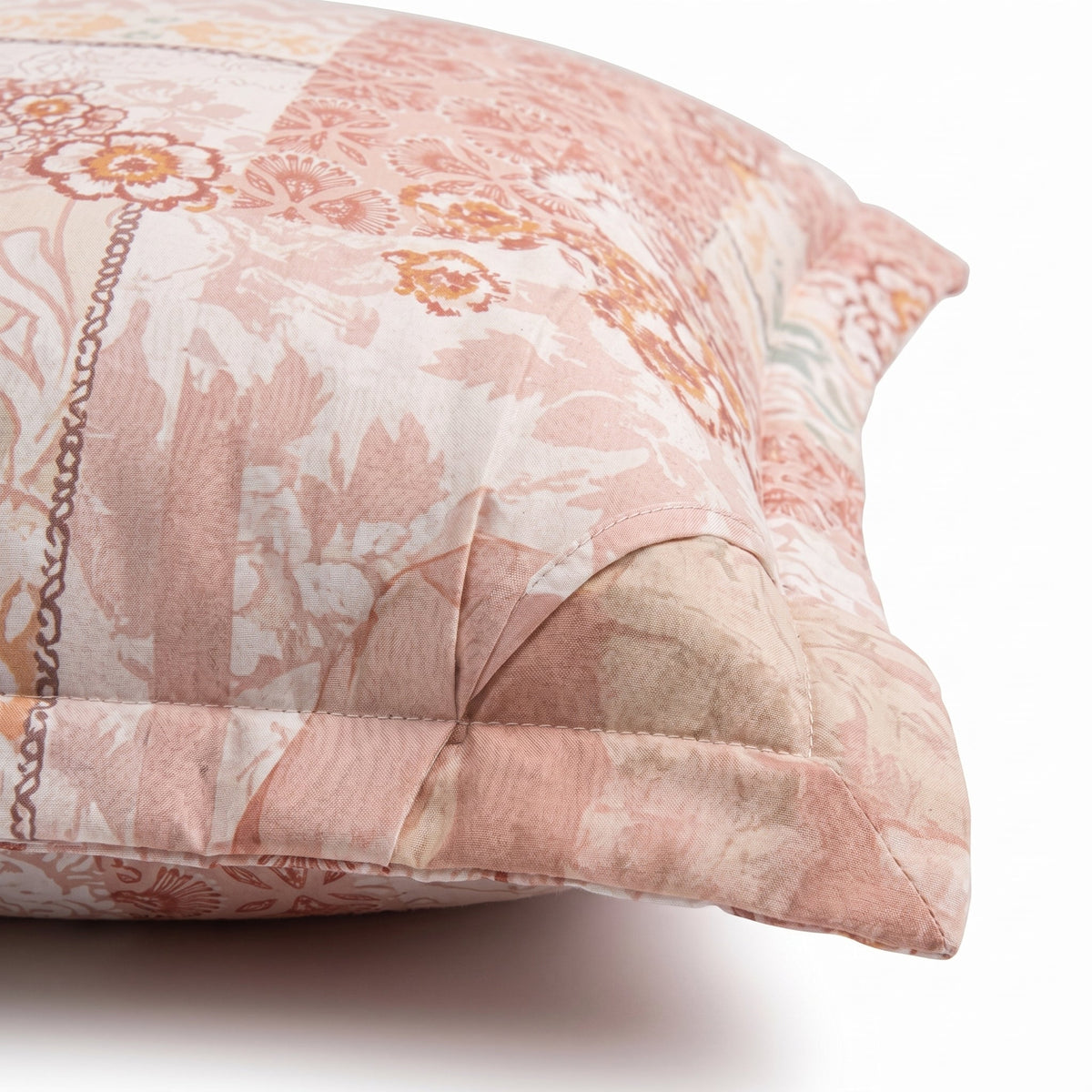 Reversible Pink Floral Paisley Patchwork Twin Comforter Set, 2-Piece, Blush and Coral – view 6