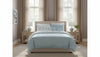 Reversible Clipped Jacquard Medallion 5-Piece Comforter Set, Double/Queen, Light Blue and White – view 5