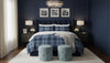 Navy Plaid Faux Mink 3-Piece Comforter Set with Sherpa Reverse, Double/Queen – view 2