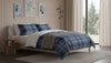 Navy Plaid Faux Mink 3-Piece Comforter Set with Sherpa Reverse, Double/Queen – view 3