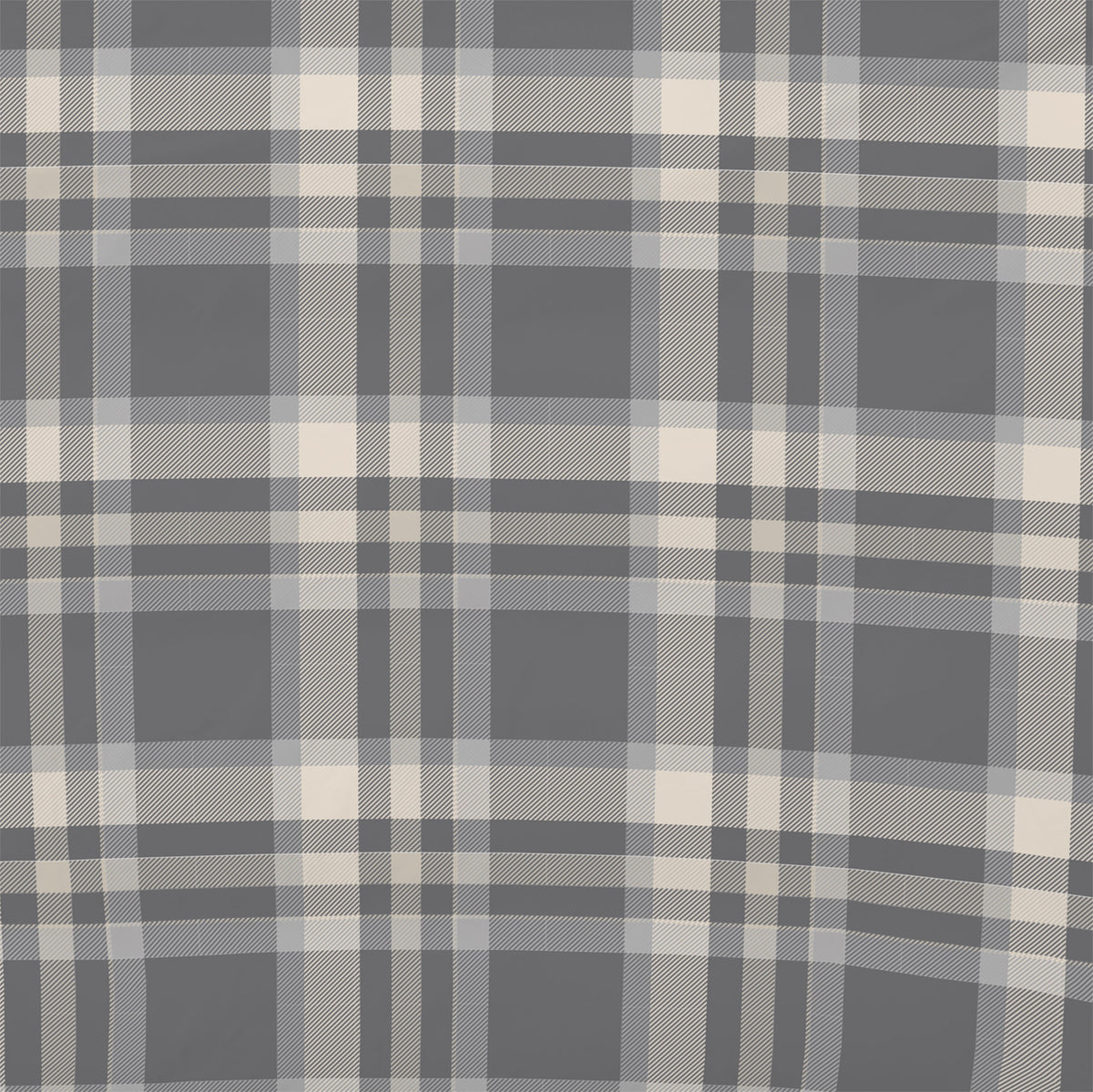 Gray and Cream Plaid Faux Mink 3-Piece Comforter Set with Sherpa Reverse, Double/Queen – view 3