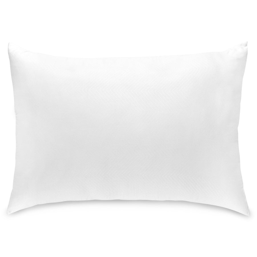 Embossed Queen Bed Pillow for Back, Stomach or Side Sleepers, 20 x 36 in, White