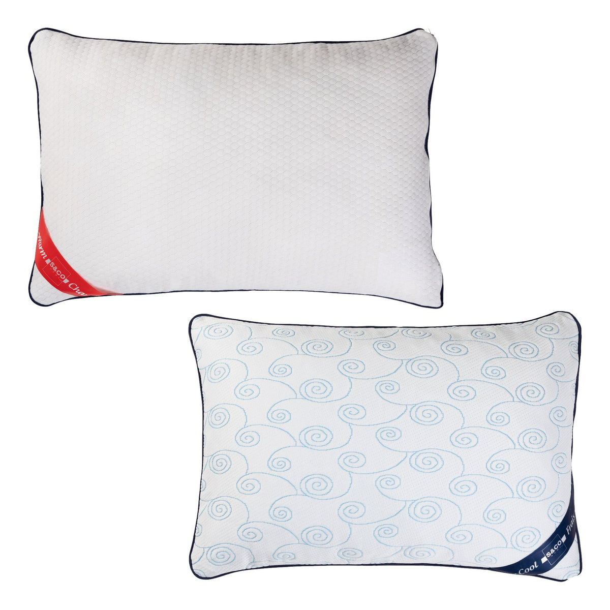 Cooling Matelasse Queen Bed Pillow for Back, Stomach or Side Sleepers, 20 x 30 in, White
