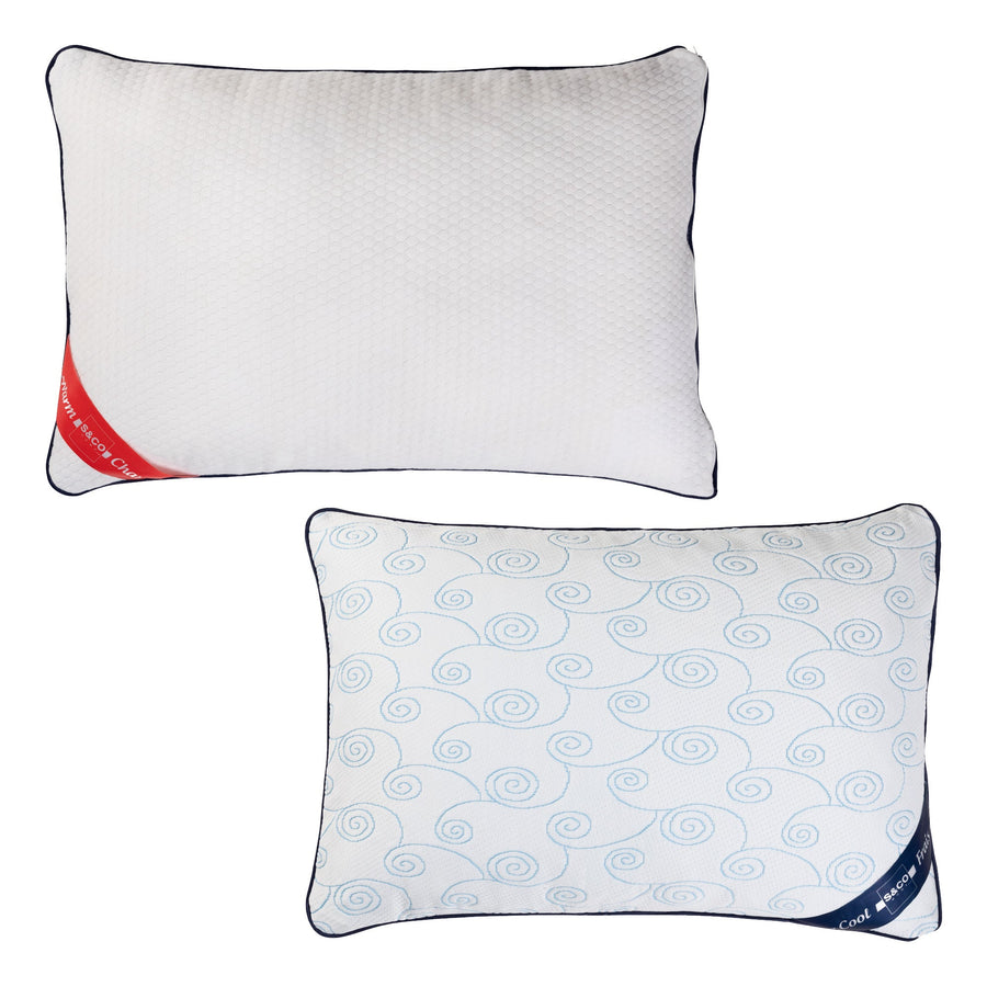 Cooling Matelasse Queen Bed Pillow for Back, Stomach or Side Sleepers, 20 x 30 in, White