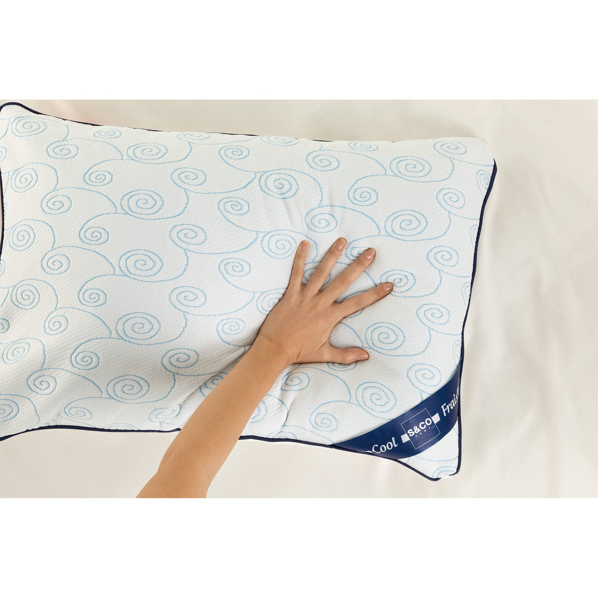 Cooling Matelasse Queen Bed Pillow for Back, Stomach or Side Sleepers, 20 x 30 in, White – view 7