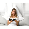 Woven V-Shape Queen Bed Pillow for Back, Stomach or Side Sleepers, 30 x 15 x 15 in, White, 100% Cotton – view 5