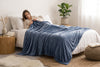 Super Soft Flannel Blanket, 60 x 80 in, Drizzle Blue – view 2