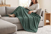 Super Soft Flannel Blanket, 60 x 80 in, Laurel Green – view 2