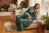 Super Soft Flannel Blanket, 60 x 80 in, Laurel Green – view 4