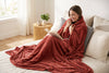 Super Soft Flannel Blanket, 60 x 80 in, Brick Red – view 4