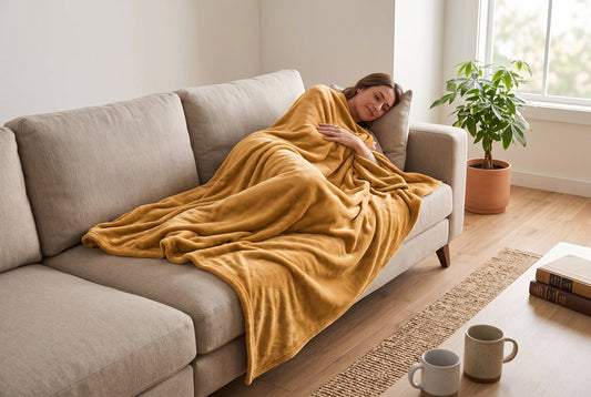 Super Soft Flannel Blanket, 60 x 80 in, Latte – view 2