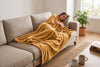 Super Soft Flannel Blanket, 60 x 80 in, Latte – view 2