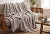 Super Soft Flannel Blanket, 80 x 88 in, Taupe – view 3