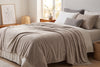 Super Soft Flannel Blanket, 80 x 88 in, Taupe