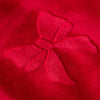 Red Plush Christmas Throw Blanket with Embossed Bows, 48 x 60 in – view 4