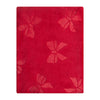 Red Plush Christmas Throw Blanket with Embossed Bows, 48 x 60 in