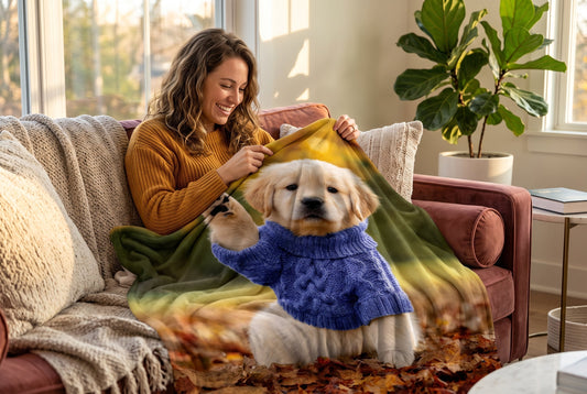 Puppy Print Faux Mink Throw Blanket, 48 x 60 in – view 2