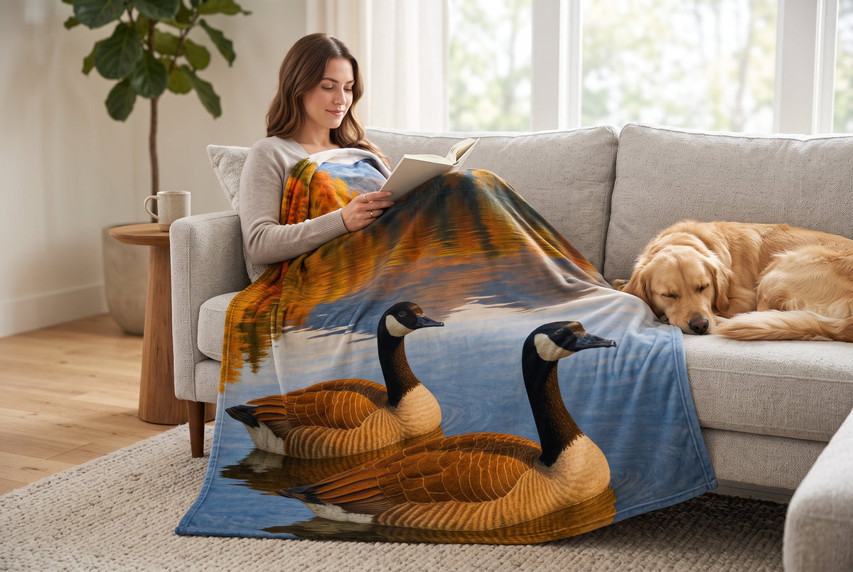 Canada Geese Print Faux Mink Throw Blanket, 48 x 60 in – view 2