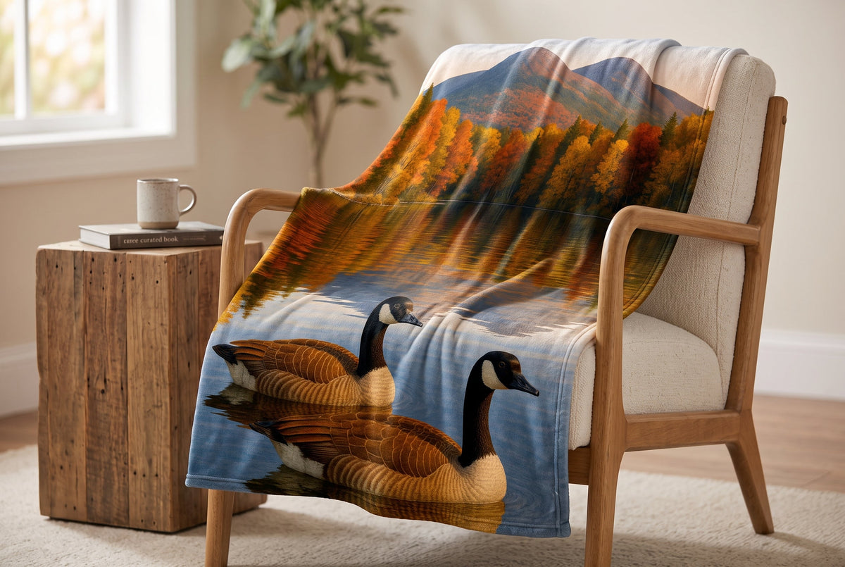 Canada Geese Print Faux Mink Throw Blanket, 48 x 60 in – view 3