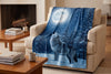 Wolf Print Faux Mink Throw Blanket, 48 x 60 in