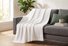 Geometric Jacquard Throw Blanket, 48 x 60 in, Off White – view 3