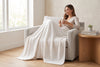Geometric Jacquard Throw Blanket, 48 x 60 in, Off White – view 4