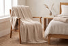 Geometric Jacquard Throw Blanket, 48 x 60 in, Sand – view 3