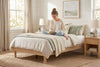Twin Low-Profile Platform Bed Frame, Natural Oak-Look – view 3