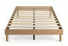 Twin Low-Profile Platform Bed Frame, Natural Oak-Look – view 2
