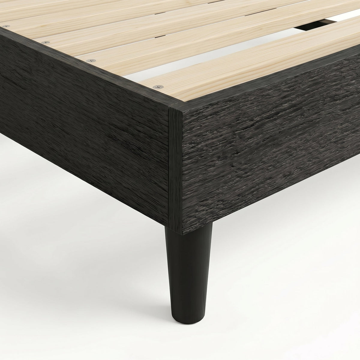 Twin Low-Profile Platform Bed Frame, Black – view 5