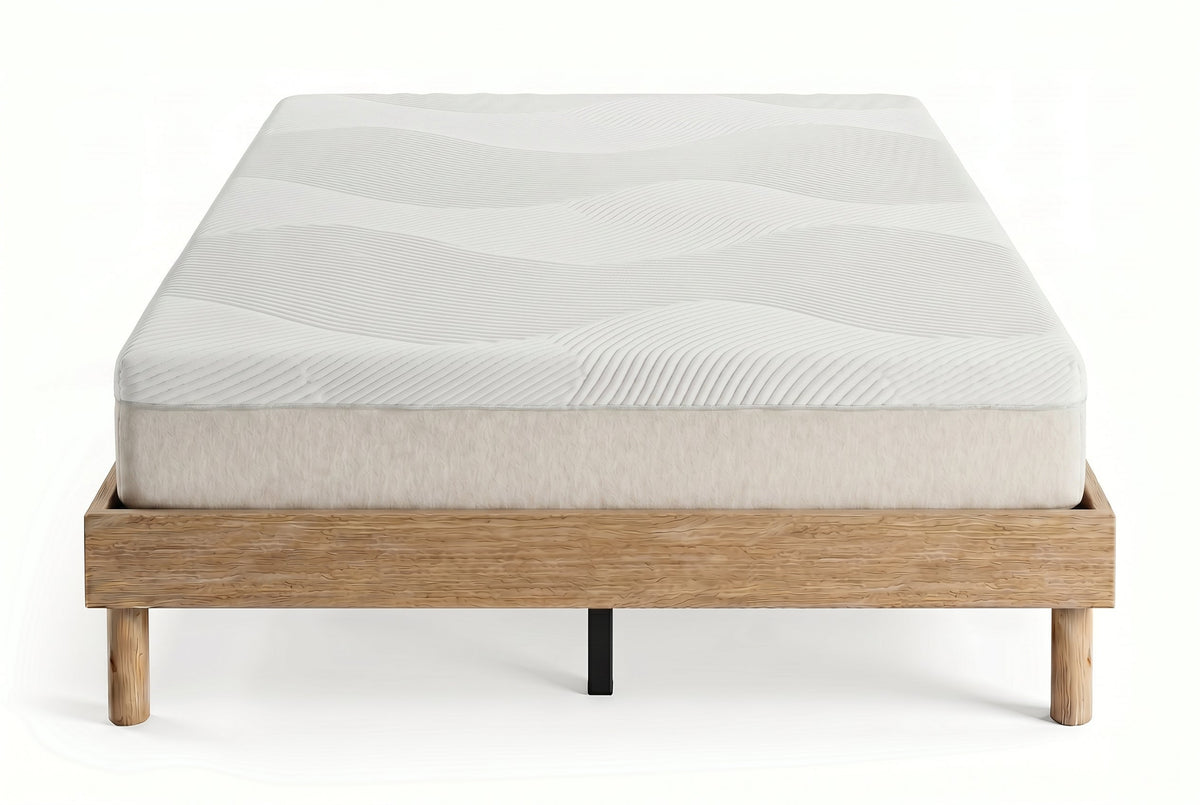 Queen Low-Profile Platform Bed Frame, Natural Oak-Look – view 5