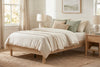 Queen Low-Profile Platform Bed Frame, Natural Oak-Look
