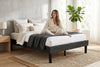 Queen Low-Profile Platform Bed Frame, Black – view 4