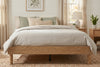 King Low-Profile Platform Bed Frame, Natural Oak-Look – view 3