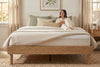 King Low-Profile Platform Bed Frame, Natural Oak-Look – view 5