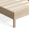 King Low-Profile Platform Bed Frame, Natural Oak-Look – view 7