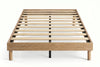 King Low-Profile Platform Bed Frame, Natural Oak-Look – view 2