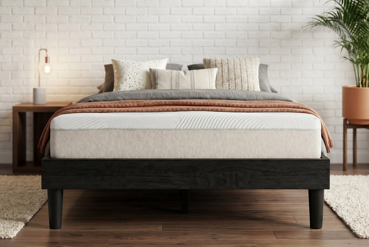 King Low-Profile Platform Bed Frame, Black – view 3