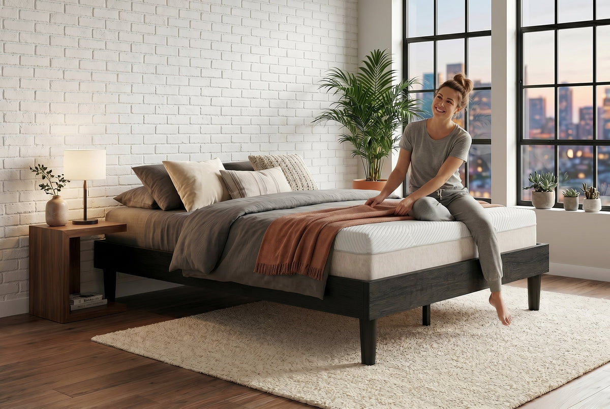 King Low-Profile Platform Bed Frame, Black – view 5