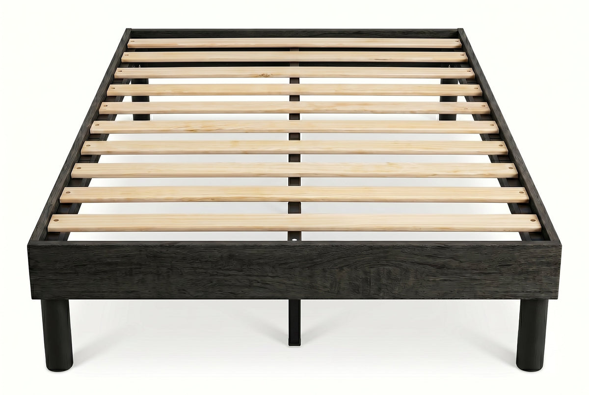 King Low-Profile Platform Bed Frame, Black – view 2