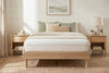 Double Low-Profile Platform Bed Frame, Natural Oak-Look – view 3
