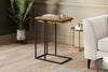 C-Shaped Slide-Under End Table with Sunken Tray Top, Black Metal Frame – view 2