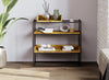 3-Tier Entryway Console Table, 31.5 in, Reclaimed-Wood-Look Shelves, Black Metal Frame – view 3
