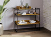 3-Tier Entryway Console Table, 31.5 in, Reclaimed-Wood-Look Shelves, Black Metal Frame – view 2